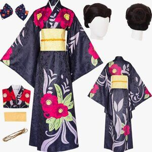 Lady tamayo cosplay kimono with wig